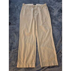 Polo By Ralph Lauren Beige Chino Pants Relaxed Fit Button Closure Straight Leg